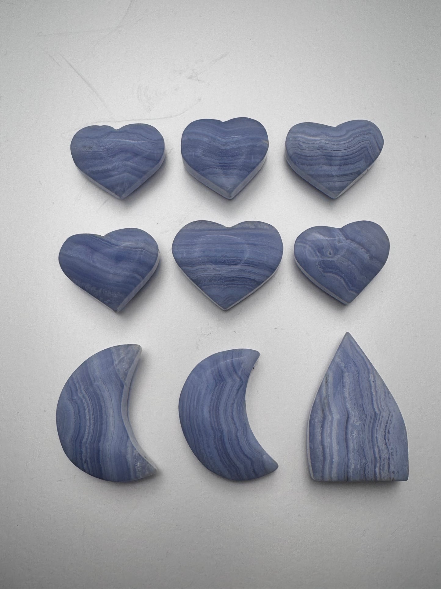 Blue Lace Agate carvings