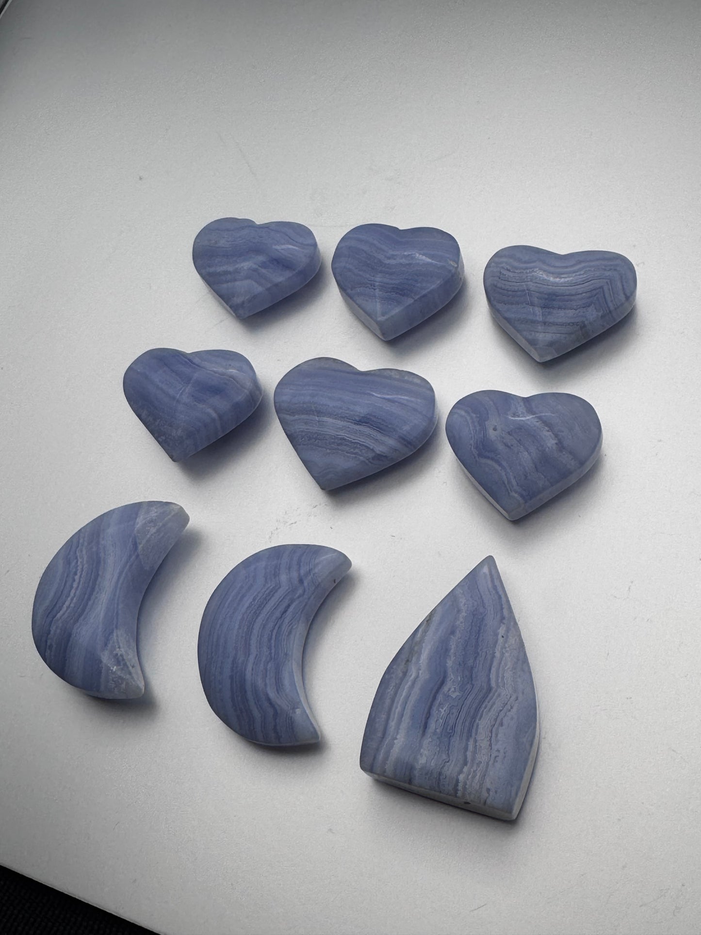 Blue Lace Agate carvings