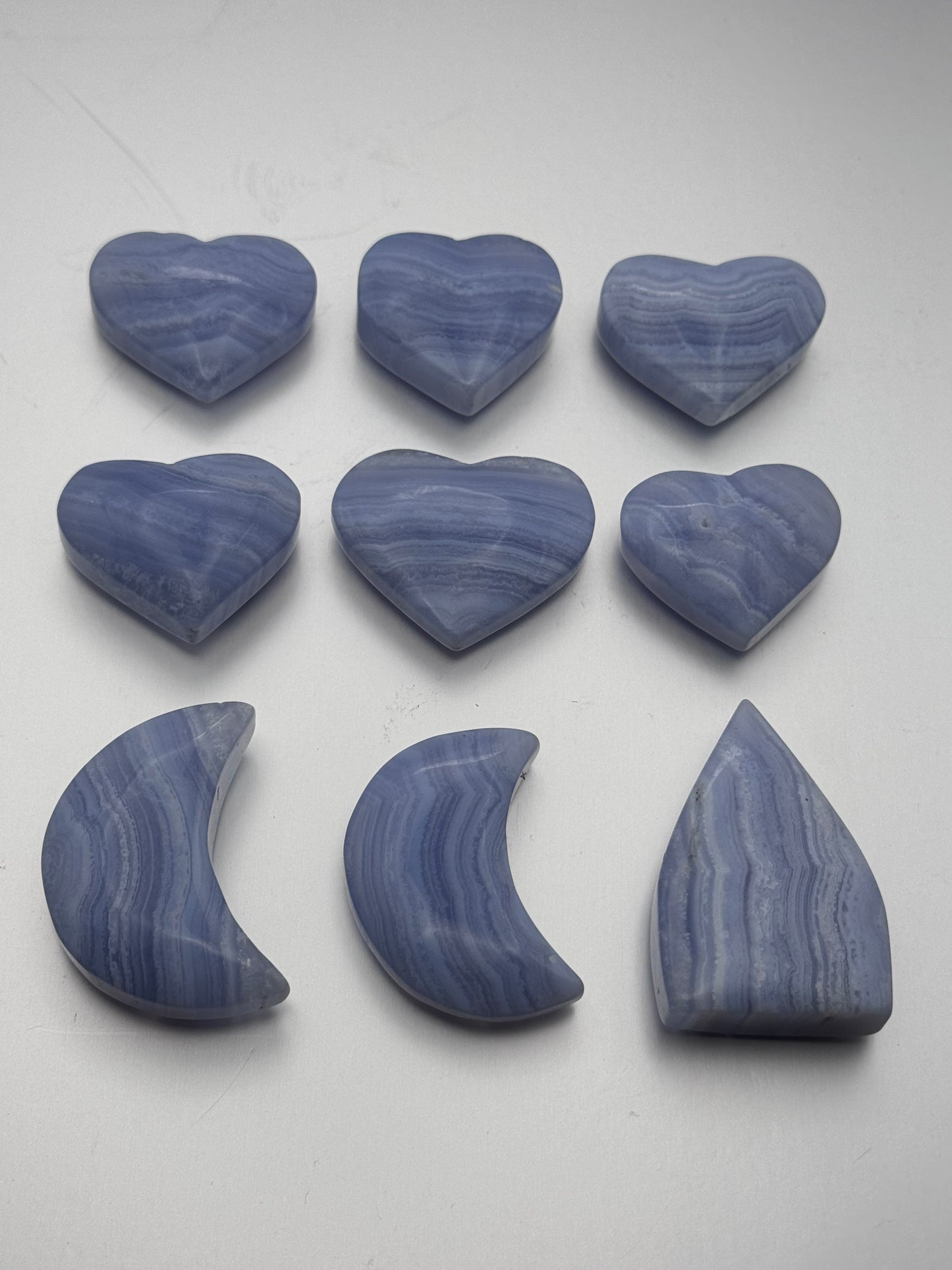 Blue Lace Agate carvings