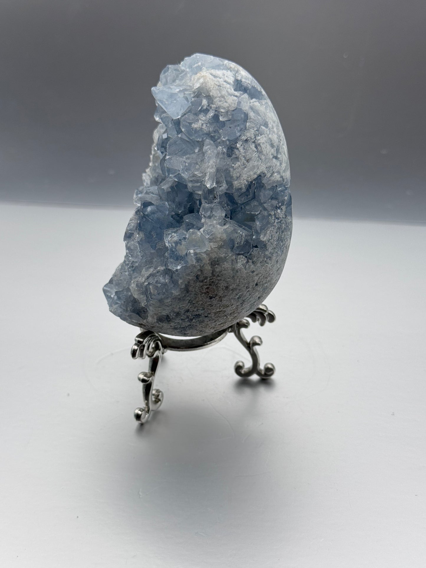 Blue Celestite Geode Egg