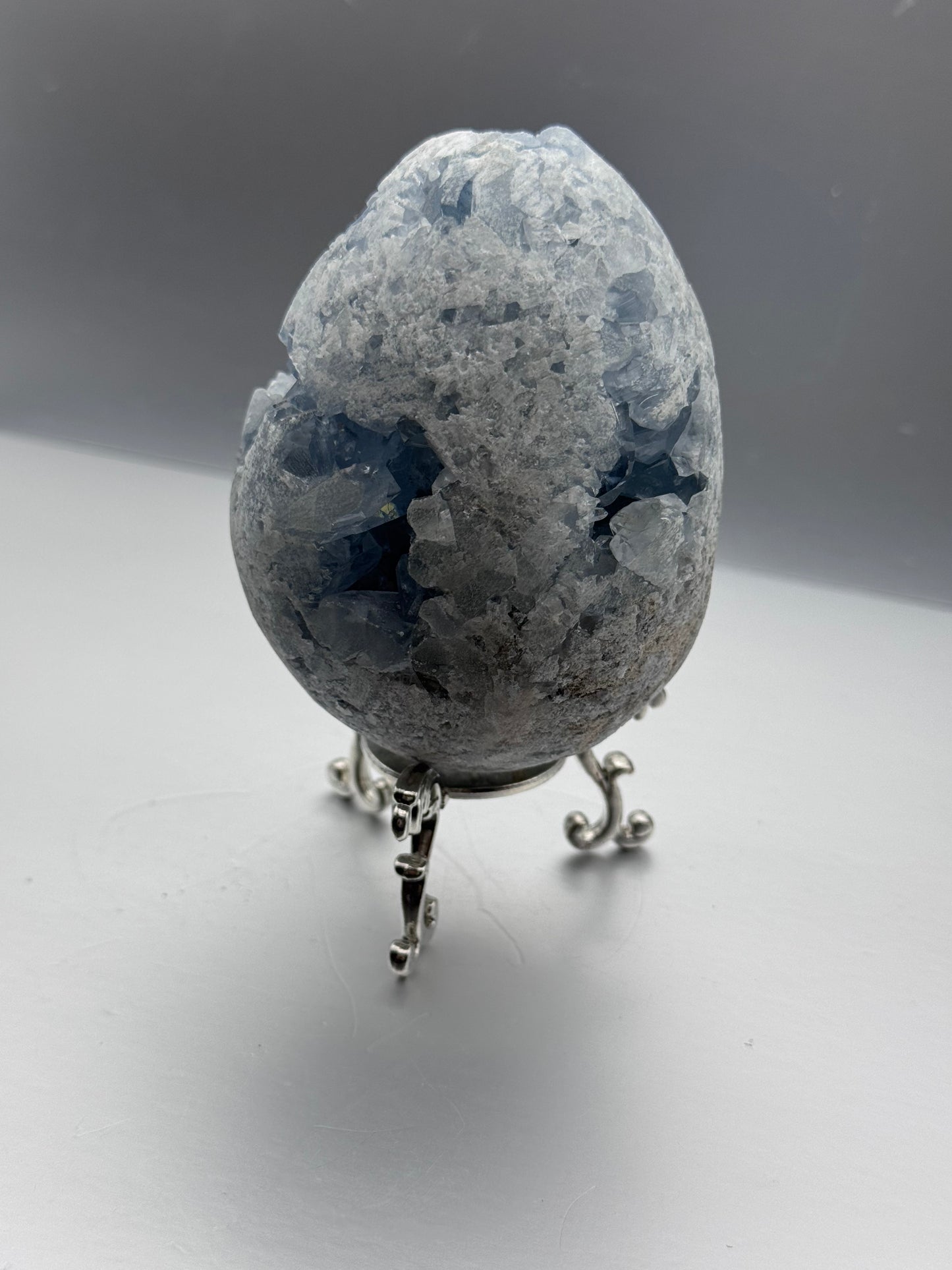 Blue Celestite Geode Egg