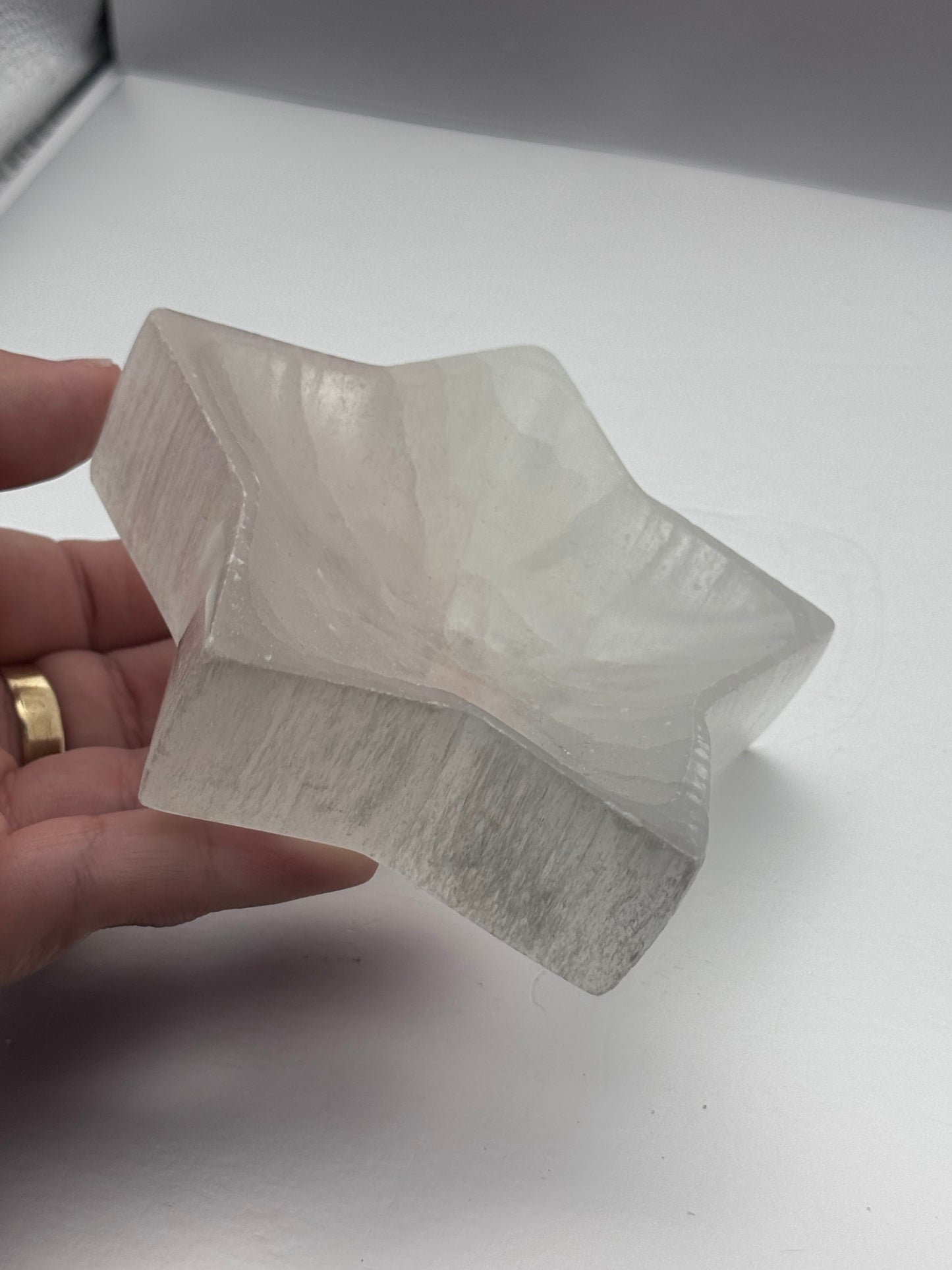 Star Selenite Charging Bowl, Energy Healing Crystal Dish