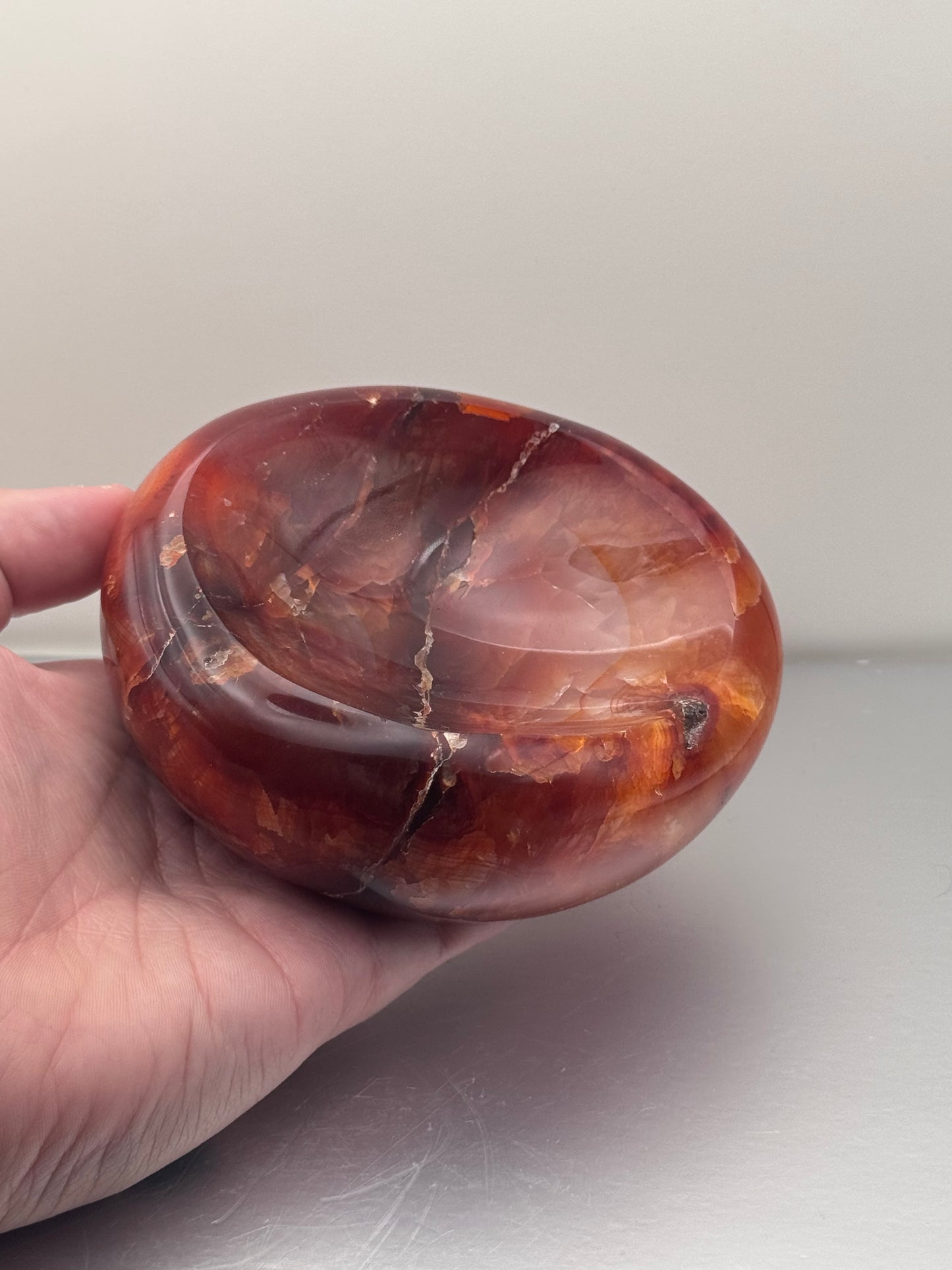 Carnelian crystal dish