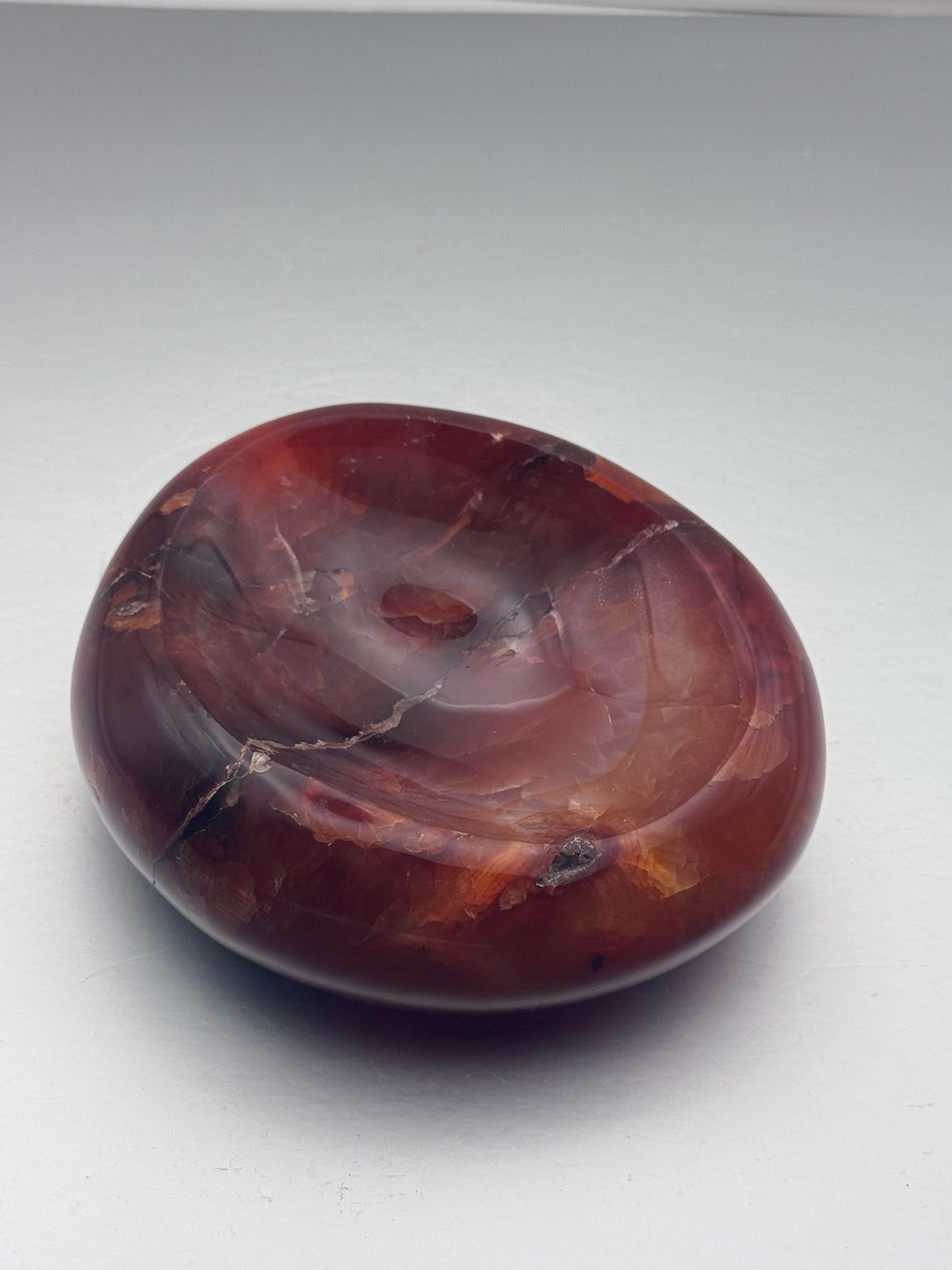Carnelian crystal dish