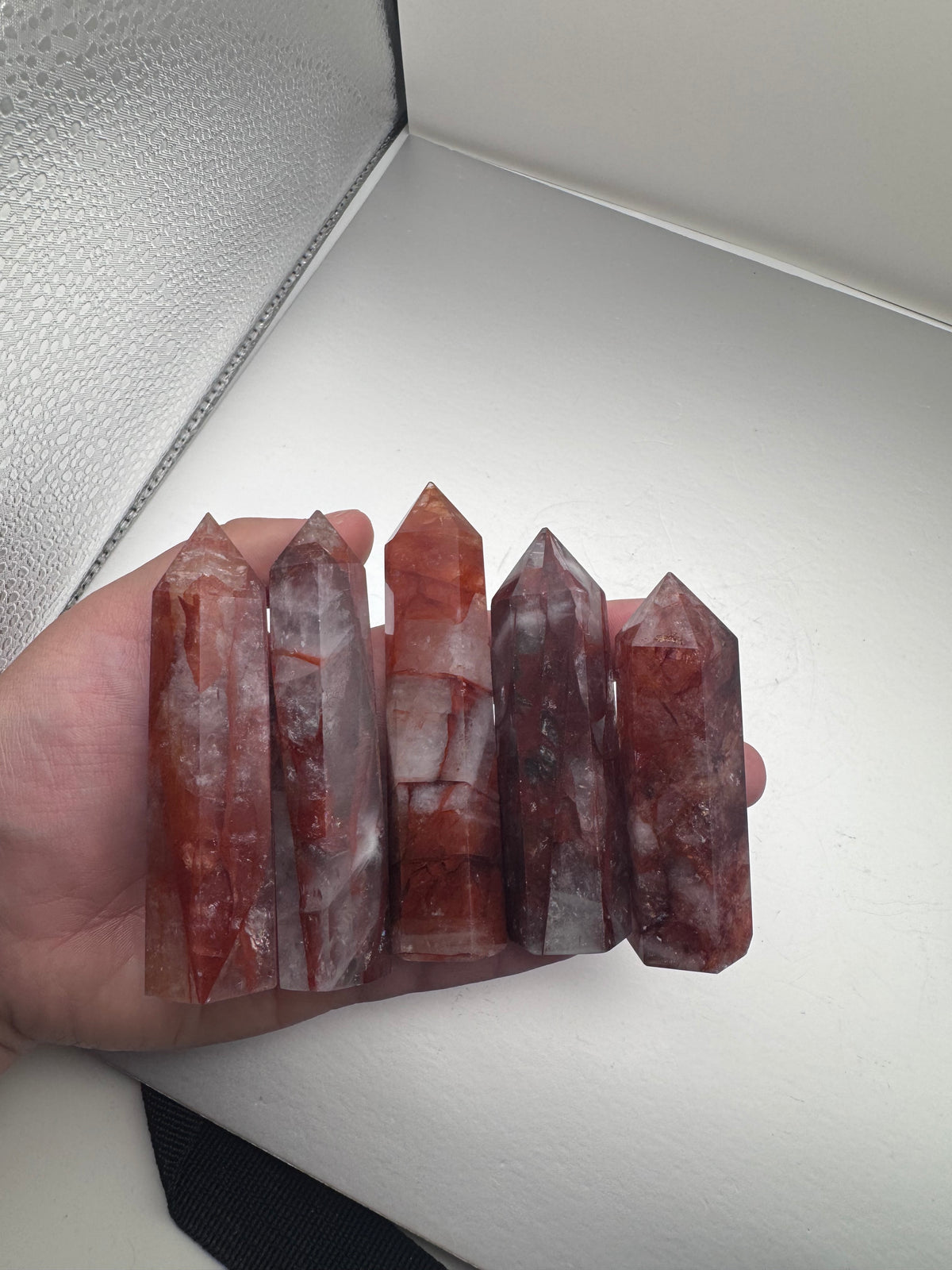 Fire Quartz Crystal Towers