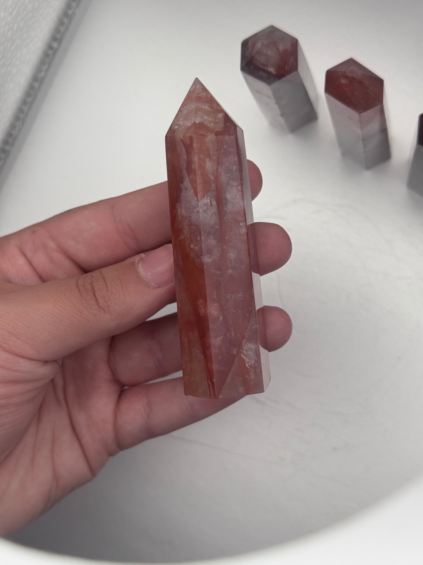 Fire Quartz Crystal Towers