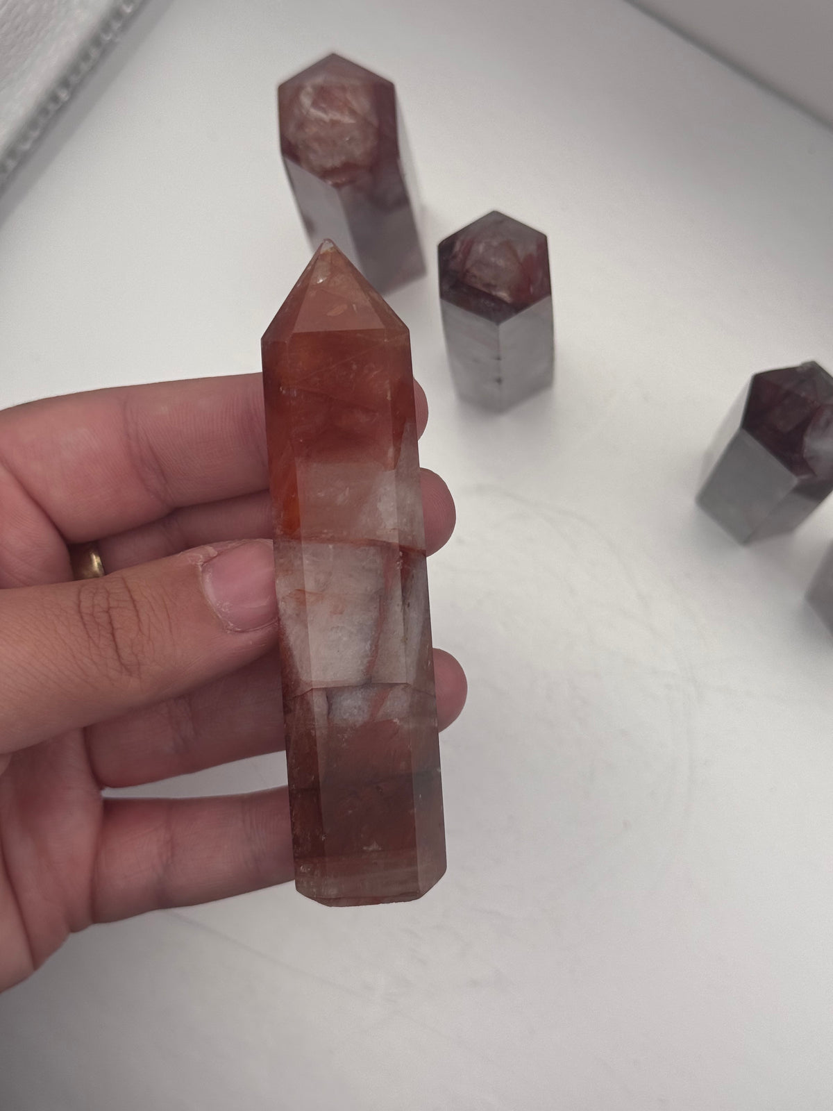 Fire Quartz Crystal Towers