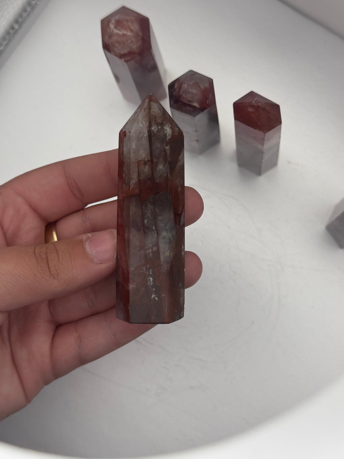 Fire Quartz Crystal Towers