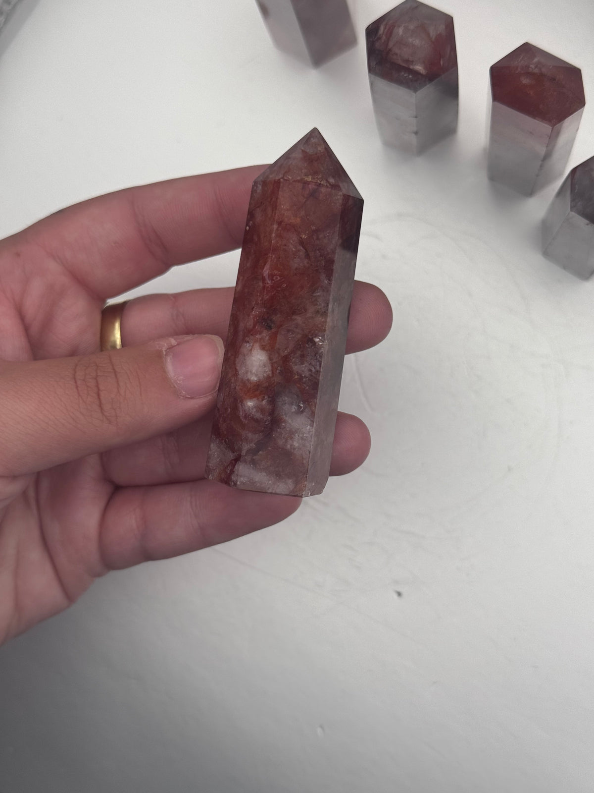 Fire Quartz Crystal Towers