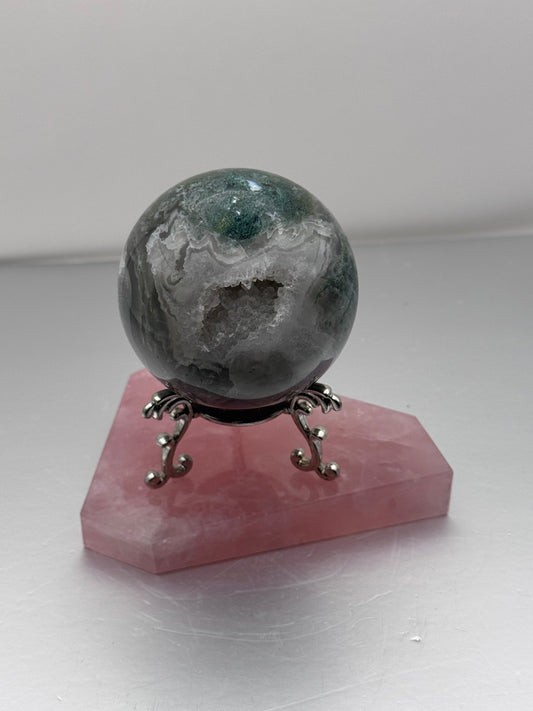 Moss Agate Crystal Sphere