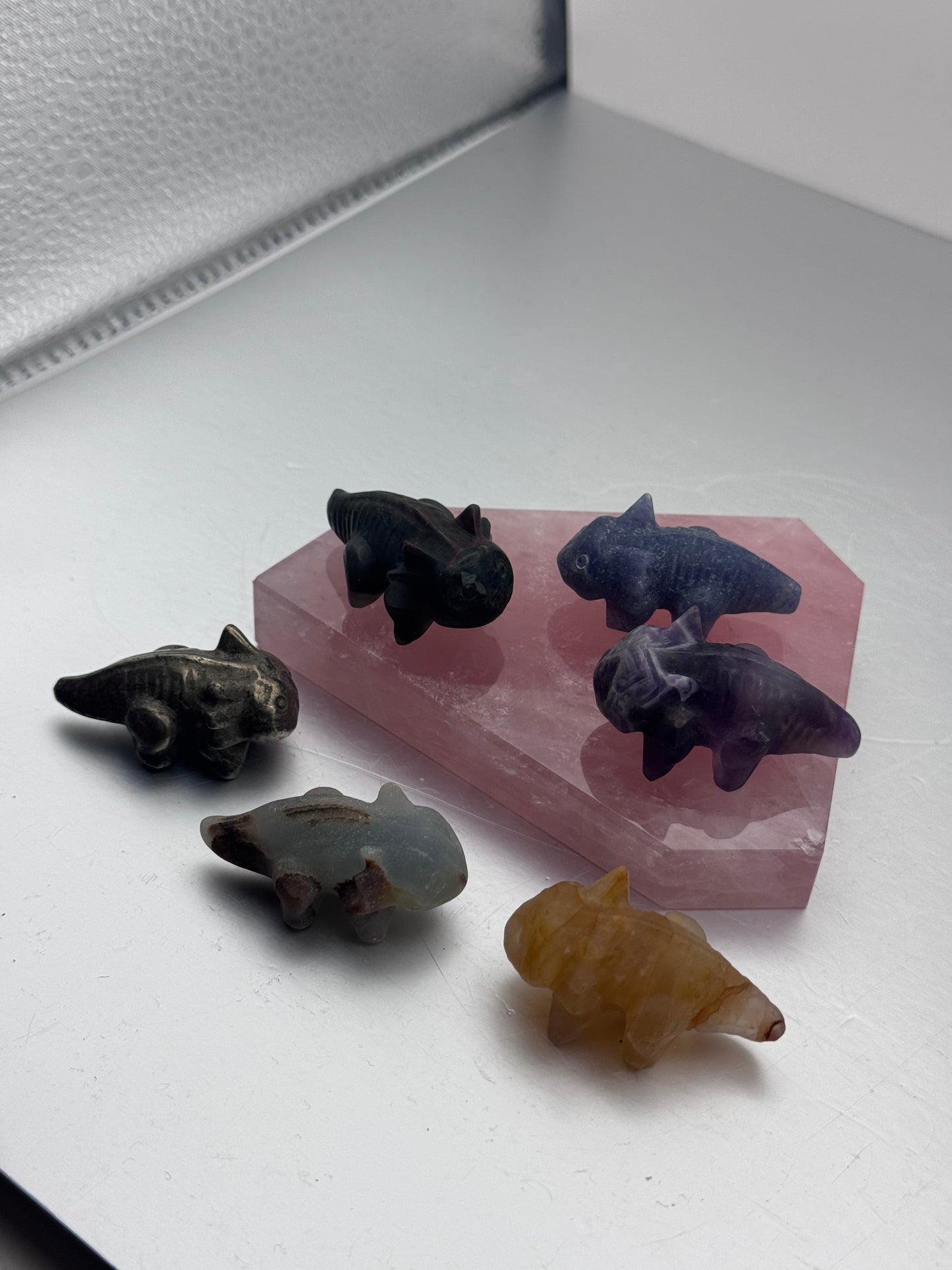 Axolotl Crystal Carvings