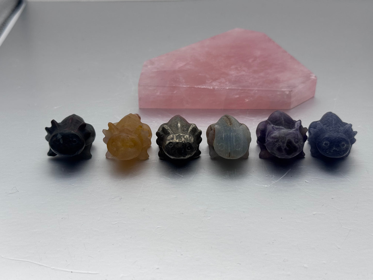 Axolotl Crystal Carvings