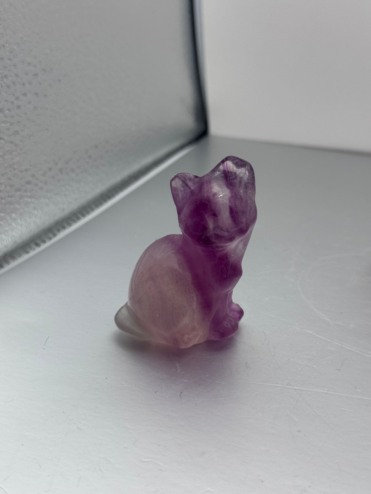 Fluorite Dog & Cat Crystal Carvings