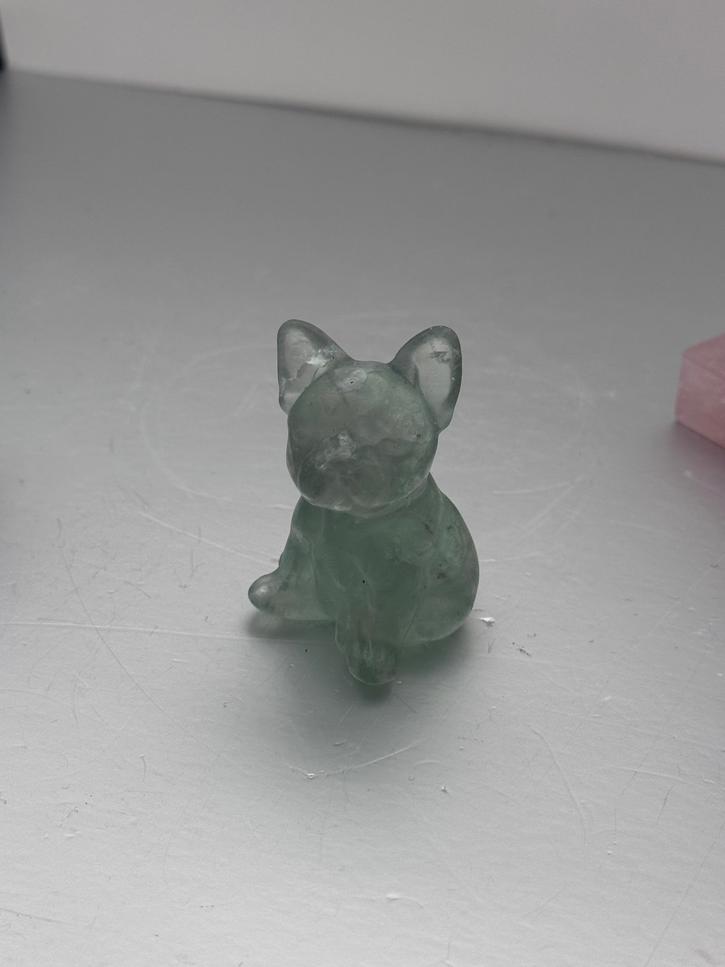 Fluorite Dog & Cat Crystal Carvings